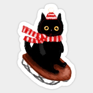 Winter Sledding Sticker